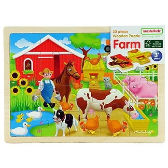 【好童年玩具】Masterkidz-GP 木製拼圖 -農場動物