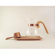 露La Rosée / 木質手感咖啡壺組(1壺1匙1盤)/經典收藏版/台灣檜木(再生木材，限量發售)/木盒裝