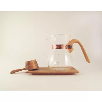 露La Rosée / 木質手感咖啡壺組(1壺1匙1盤)/經典收藏版/台灣檜木（再生木材，限量發售）/木盒裝