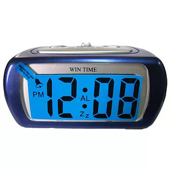 【WIN TIME】Z-516 輕巧造型電子貪睡鬧鐘-藍色