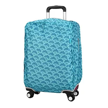 CARANY 卡拉羊 加厚材質時尚多色旅行箱專用箱套 合適多品牌 (扇之舞湖水藍/24吋) 58-0037B-D3