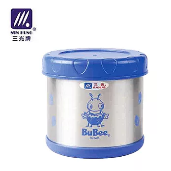 【三光牌】台灣製 溫心高真空不銹鋼保溫飯盒/食物罐0.5L(M-500B)藍