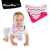 【Mum 2 Mum】雙面時尚造型口水巾圍兜-條紋/桃紅條紋/桃紅