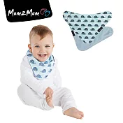 【Mum 2 Mum】雙面時尚造型口水巾圍兜-鯨魚/粉藍鯨魚/粉藍