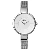 OBAKU 采麗時刻時尚米蘭腕錶-銀色
