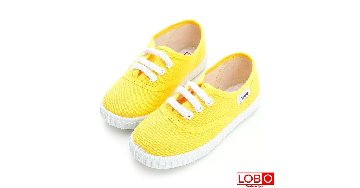 【LOBO】西班牙百年品牌Bambas環保膠底休閒童鞋-黃色 親子款21黃色