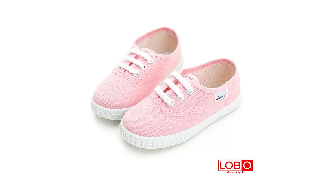 【LOBO】西班牙百年品牌Bambas環保膠底休閒童鞋-粉紅色 親子款21粉紅色