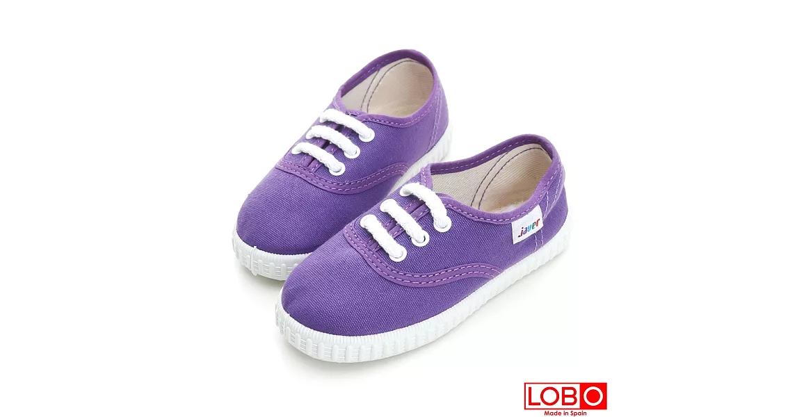【LOBO】西班牙百年品牌Bambas環保膠底休閒童鞋-紫色 親子款21紫色