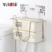 【生活采家】樂貼系列台灣製304不鏽鋼浴室大容量抽取面紙架(金)#27210