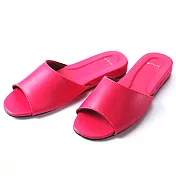 日式仿羊皮手工室內拖鞋-桃紅色×2雙24桃紅色