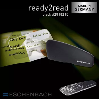 【德國 Eschenbach 宜視寶】ready2read 德國製隨身型老花眼鏡 典雅黑150度