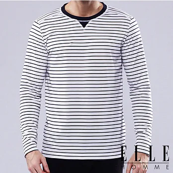 ELLE HOMME 活動款男圓領長袖TM白色