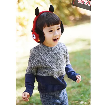 韓國DevilWing小惡魔男女童牛角造型可調耳套 耳罩 防寒耳罩 兒童保暖耳套紅色
