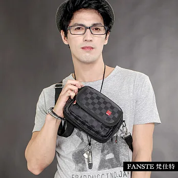 Fanste_梵仕特 歐格方巧 腰包側背包-9078黑色