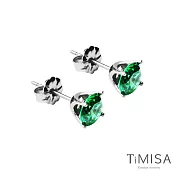 【TiMISA】純鈦簡愛(M) 純鈦耳針一對(七色)翡翠綠