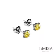 【TiMISA】純淨純鈦耳針一對_活力黃