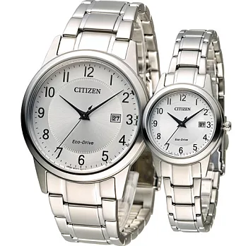 星辰 CITIZEN 光動能愛之永恆時尚對錶 AW1231-58B FE1081-59B