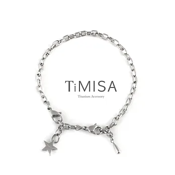 【TiMISA】動感 純鈦手鍊 串珠款(含延長鍊)