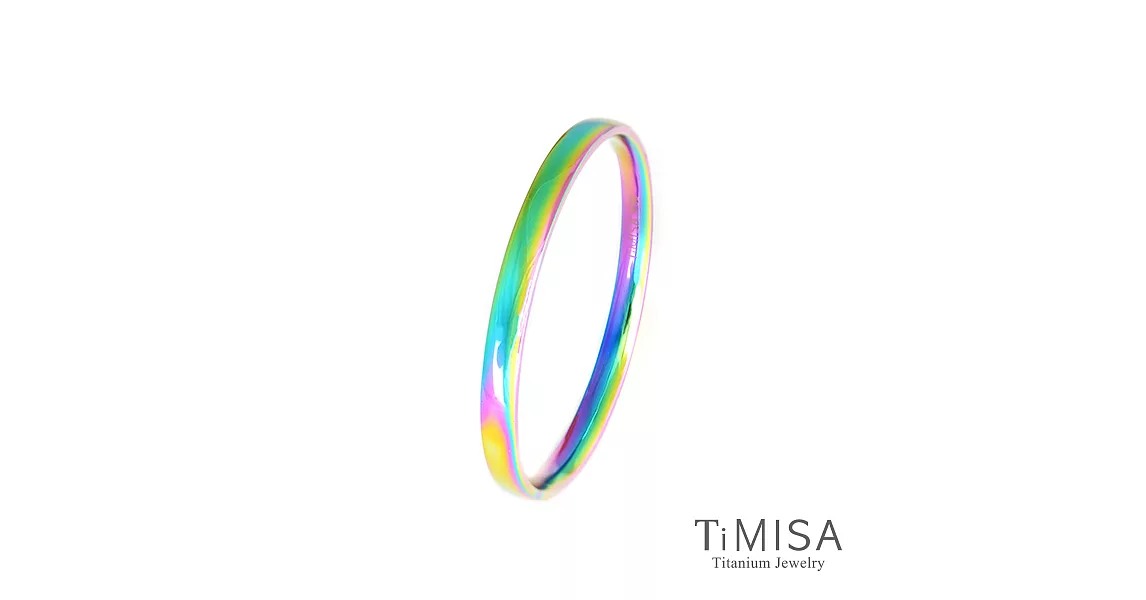 TiMISA 《純真-厚版(極光)》純鈦手環
