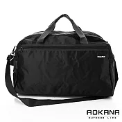 AOKANA MIT台灣製 YKK拉鍊 露營收納袋 小型旅行袋 手提旅行包 露營裝備袋 健身包單肩包 運動包 (黑色)03-008