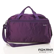 AOKANA MIT台灣製 YKK拉鍊 露營收納袋 小型旅行袋 手提旅行包 露營裝備袋 健身包單肩包 運動包 (紫色)03-008