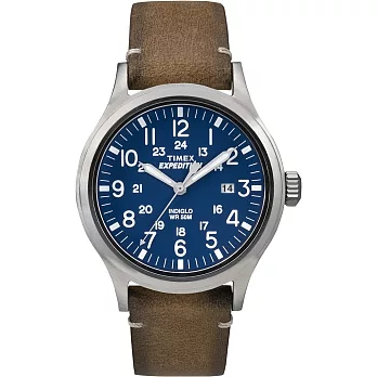 【TIMEX】天美時EXPEDITION遠征戶外系列腕錶 (藍面/咖啡帶 TXT4B01800)