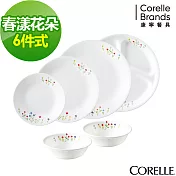 【美國康寧 CORELLE】春漾花朵6件式餐盤組(601)