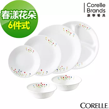 【美國康寧 CORELLE】春漾花朵6件式餐盤組(601)