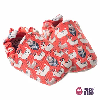 英國 POCONIDO 純手工柔軟嬰兒鞋 (紅色小羊)0-6個月