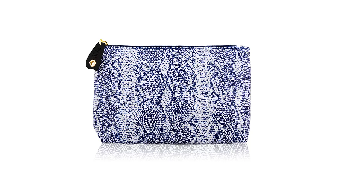 ESTEE LAUDER雅詩蘭黛 藍色蟒蛇壓紋化妝包