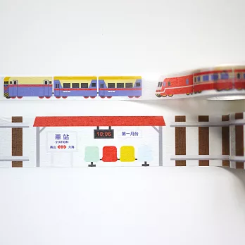 鐵道系列組合包 : 鐵路+火車紙膠帶