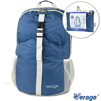 Verage~維麗杰 旅用加大摺疊後背旅行袋(藍)