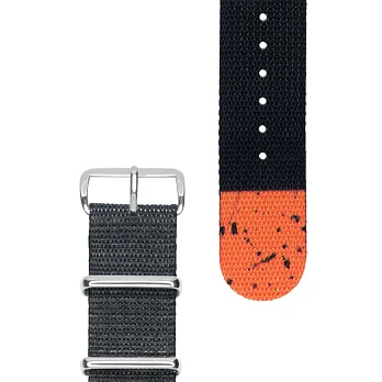 HYPERGRAND - 22mm軍用錶帶 FLASHPOINT Nato Strap 橘色燃點 (銀釦)