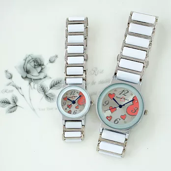 Daniel Wang 3146 氣質美氛多角度切割鏡面仿陶瓷女錶-白面粉心小型
