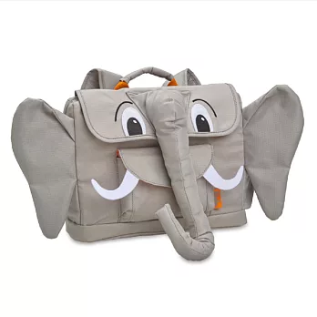 美國【Bixbee】3D動物童趣系列-溫柔粉灰象小童背包