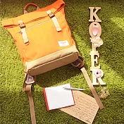 【KOPER】不平帆-復古雙釦帆布後背包 MIT台灣製造 焦糖橘