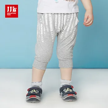 JJLKIDS 不規則直條休閒棉褲(麻灰)70麻灰73cm