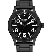 NIXON 46 品牌潮流躍動運動腕錶-黑