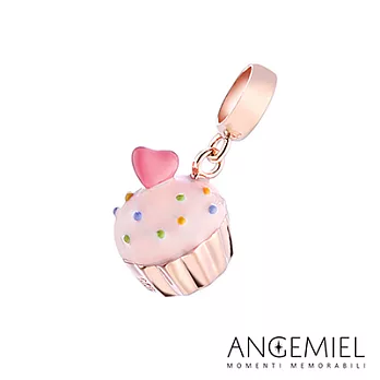 Angemiel安婕米 925純銀珠飾 Dream童話系列 愛心粉紅蛋糕 吊飾