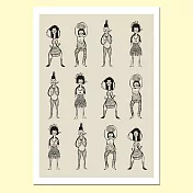 【摩達客】西班牙知名插畫家Judy Kaufmann藝術創作海報掛畫裝飾畫 (附Judy本人簽名)(含木框)女人們