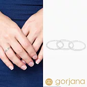 Gorjana G RING 銀色三環戒 經典款 細版 線戒 可分開配戴7號