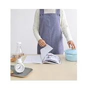 [Mamae] ~新款~出口韓國時尚鈕扣式圍裙 簡約風格 成人廚房工作服 牛仔藍色藍色