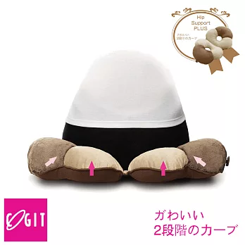 【日本COGIT】棉花貝果集中坐姿矯正美尻美臀墊 靠墊(多用款) 咖啡