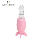 【MARCUS&MARCUS】直立式擠壓矽膠餵食器-玫瑰粉火箭