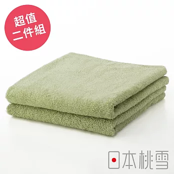 日本桃雪【居家毛巾】超值兩件組共6色-綠色