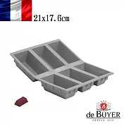 法國【de Buyer】畢耶烘焙『全球專利矽金烤模系列』6格小長方蛋糕烤模