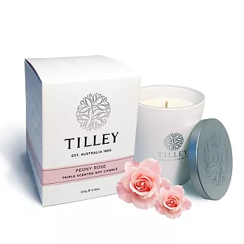 Tilley百年特莉 牡丹玫瑰香氛大豆植物蠟燭240g