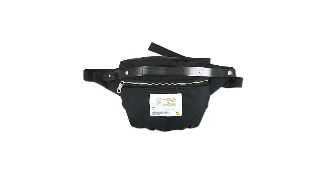 SUOLO|日本職人款 防潑水尼龍輕巧隨行腰/側背包黑色