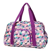 CARANY卡拉羊 大容量防水摺疊旅行袋 可加掛上拉桿 58-0045粉色菱形