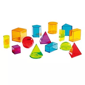 【華森葳兒童教玩具】數學教具系列-透明14款幾何形 N1-4331
